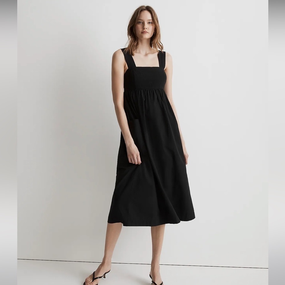 Madewell Cutout-Back Empire Midi Dress
